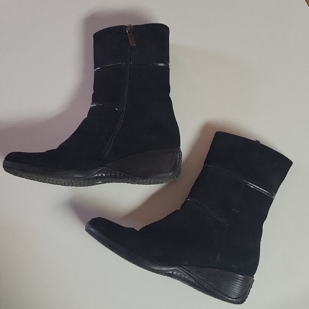 Women's Black Suede Ankle Boots